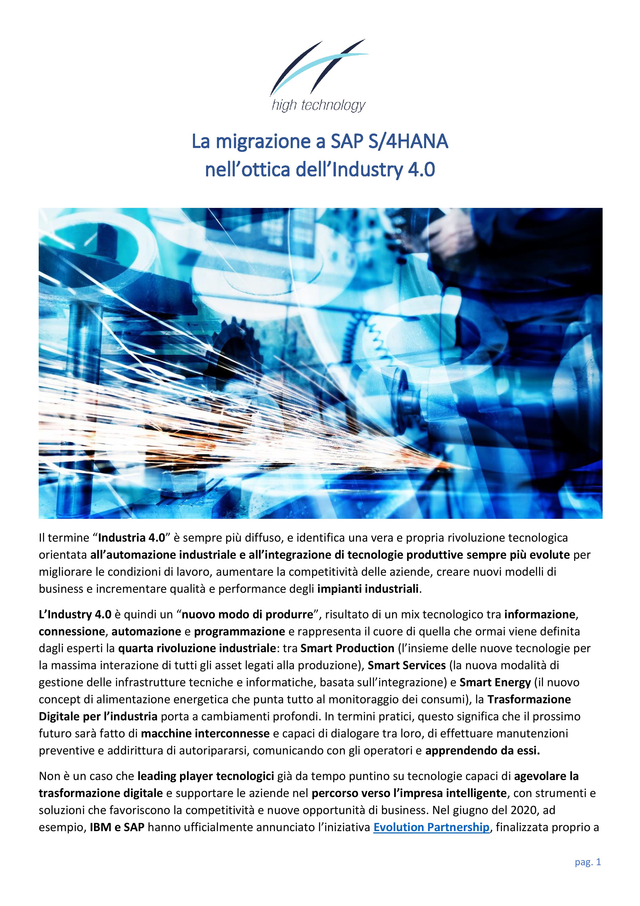 Industria 4.0 come trasformare i processi di business con l
